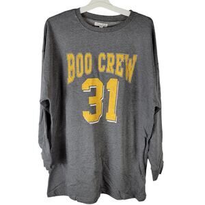 Grayson Threads Gray Lightweight Sweatshirt Dress "Boo Crew 31", size S, NWT